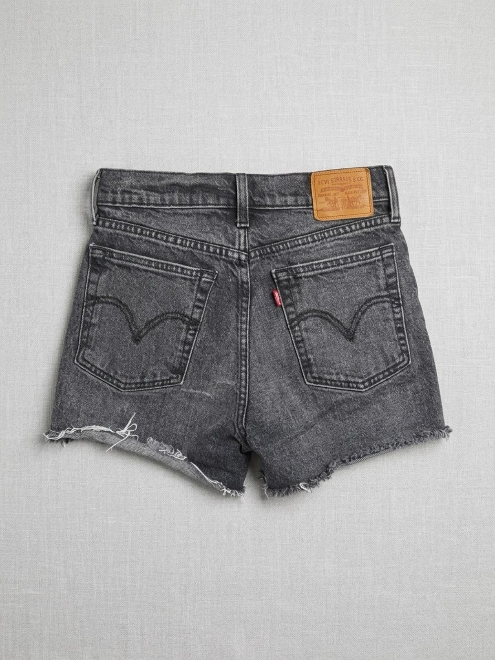 Levi's Wedgie Black Washed Cutoff Denim Shorts